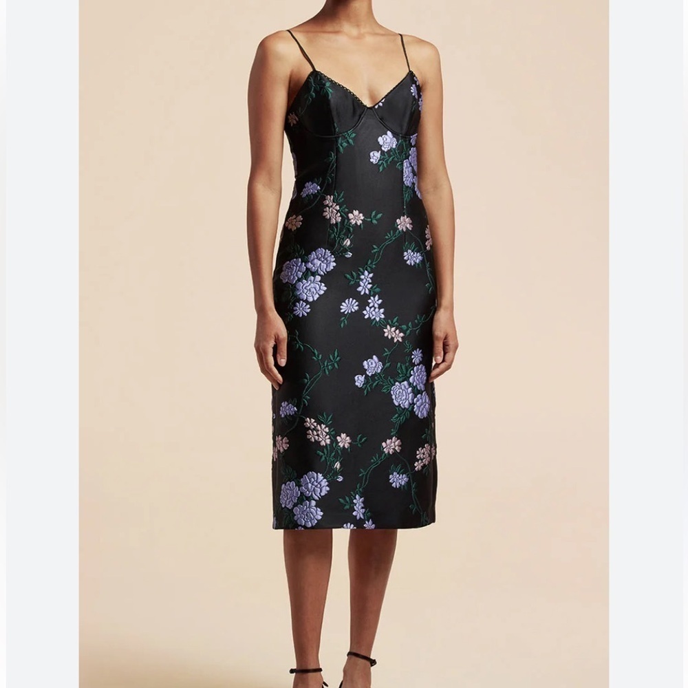 NWT STUNNING Vine jacquard bustier dress